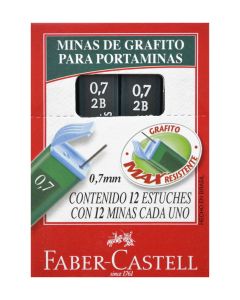 MINAS FABER CASTELL 0.7MM HB X 12