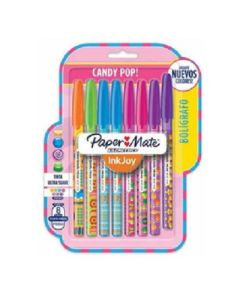 BOLIGRAFO PAPER MATE INKJOY100 WRAPS CANDY X8