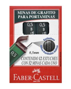MINAS FABER CASTELL 0.5MM B X 12